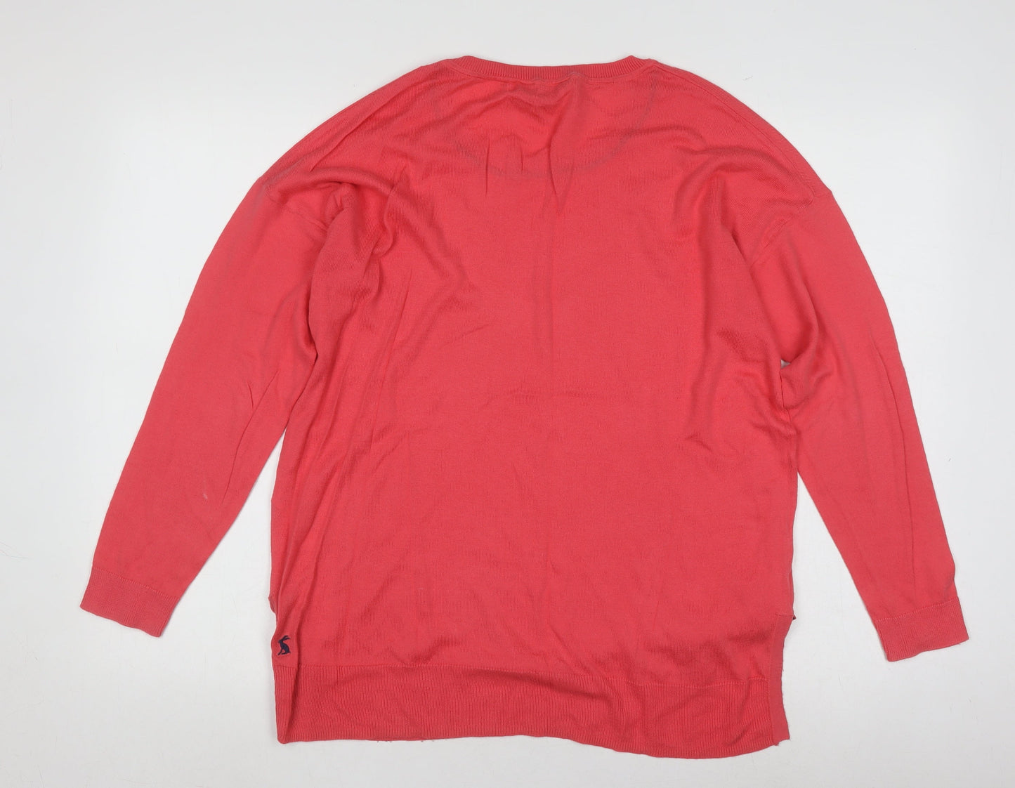 Joules Women's Red Jumper - Size 12, Casual Cotton