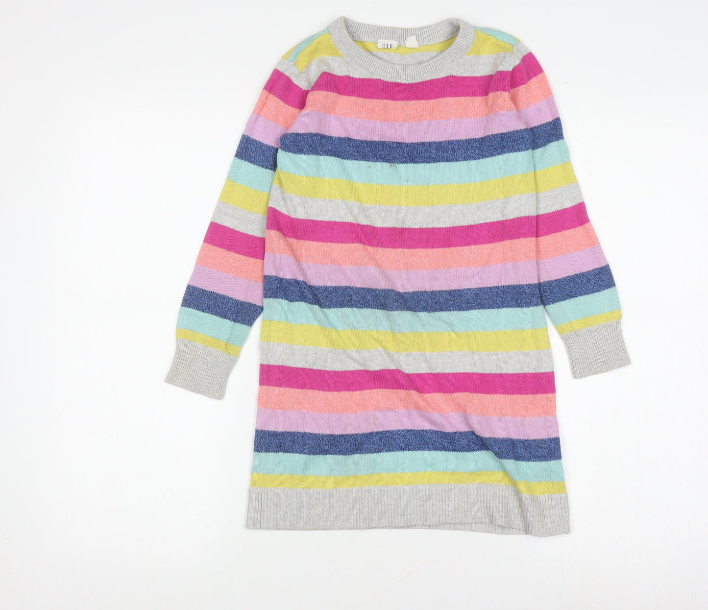 Gap Girls Multicoloured Striped Knit Dress 6-7 Years