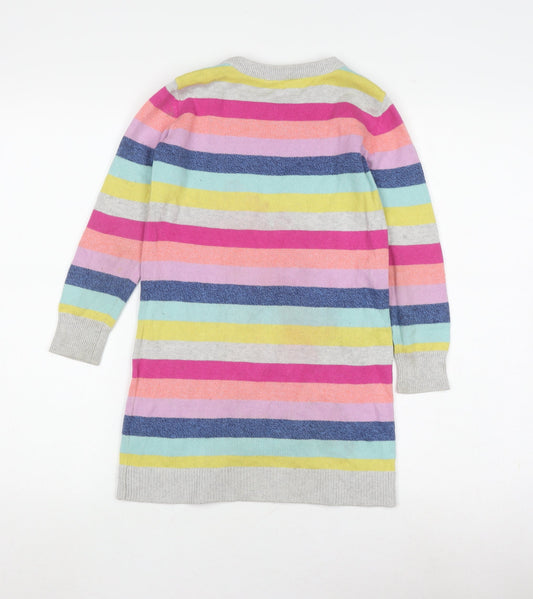 Gap Girls Multicoloured Striped Knit Dress 6-7 Years