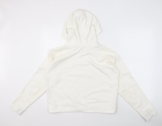 Jack Wills Women's Ivory Hoodie Size 12, Logo Detail