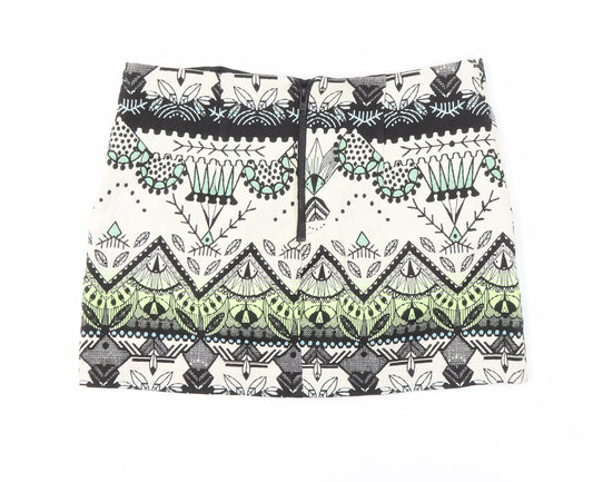 Topshop Women's Multicoloured Short Pencil Skirt Size 10