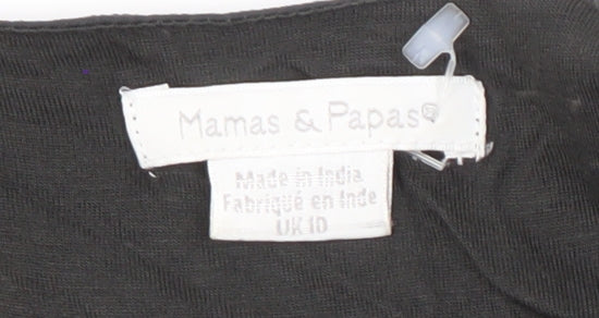 Mamas & Papas Women's Black Puff Sleeve Dress