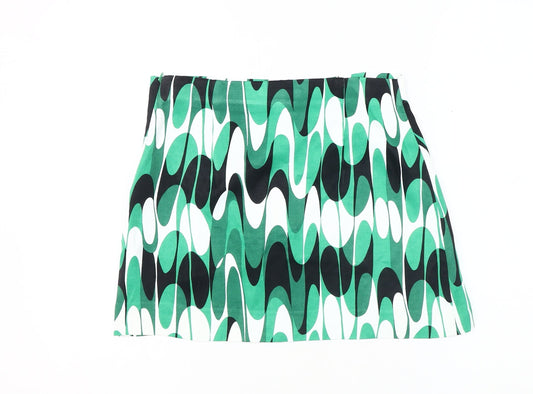 Zara Women's Multicoloured Geometric Skirt Size 12