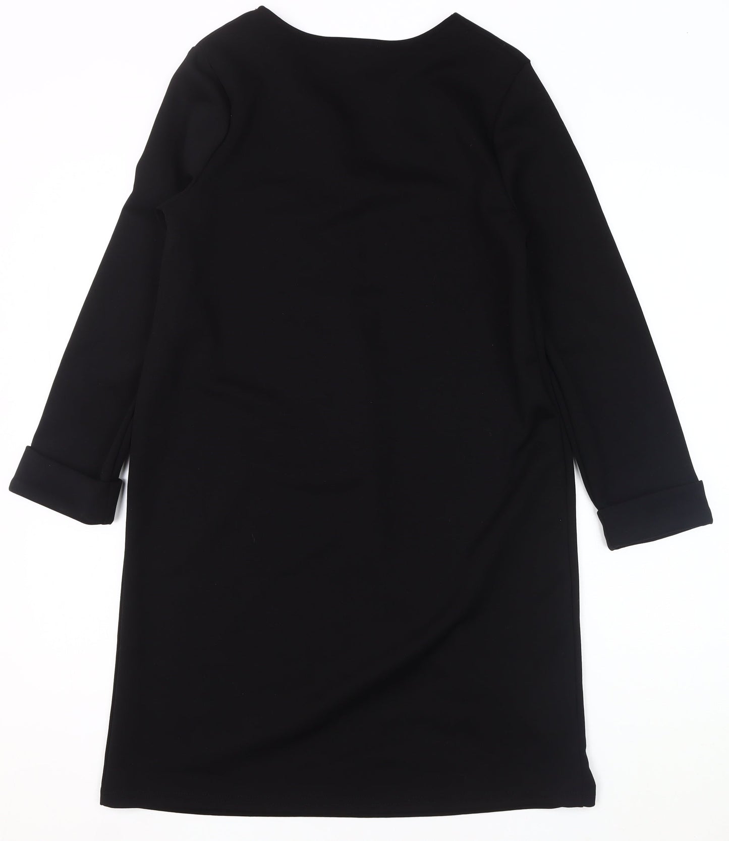MNG Women's Black V-Neck Long Sleeve Dress Size 12