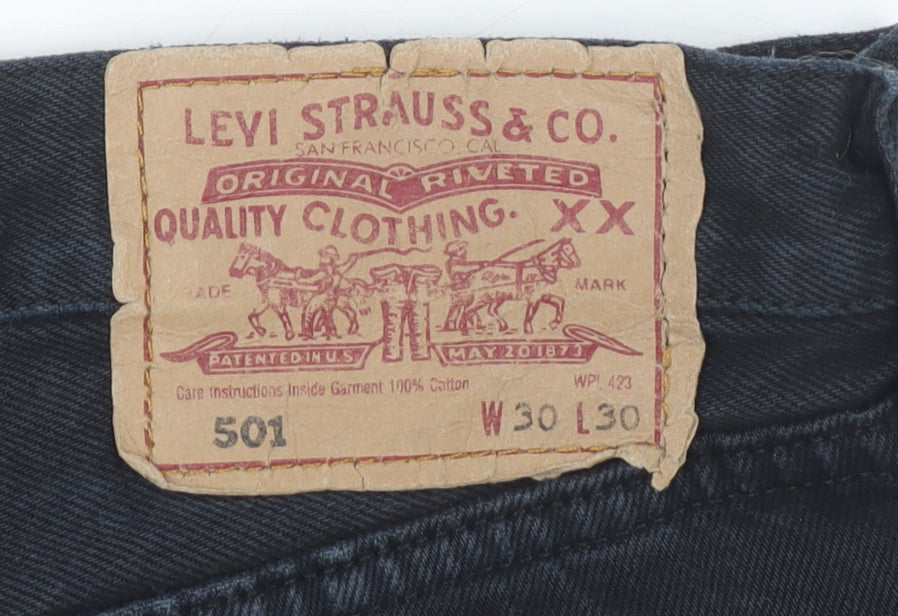 Levi's Women's Black Cut-Off Denim Shorts M