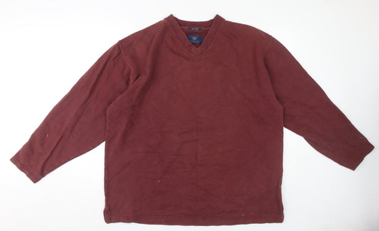Debenhams Men's Red Knit Sweatshirt L Relaxed Fit