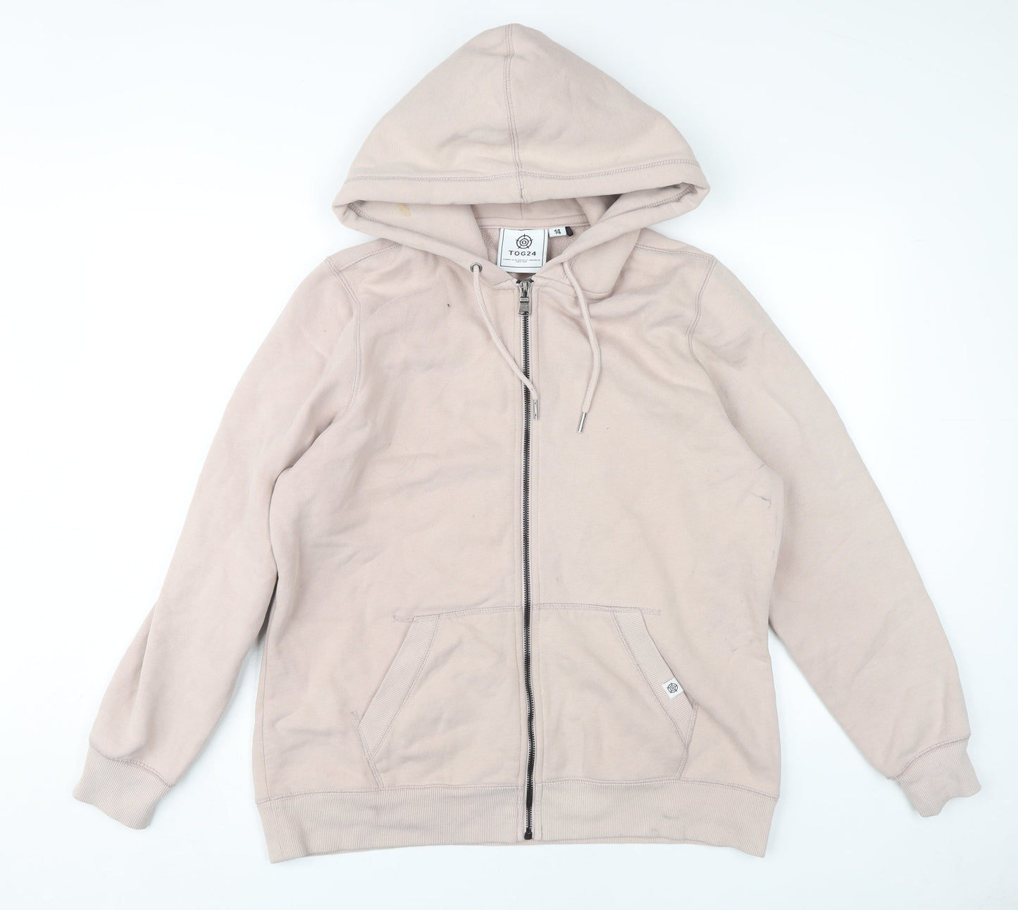 TOG24 Women's Beige Full Zip Hoodie - Size 14