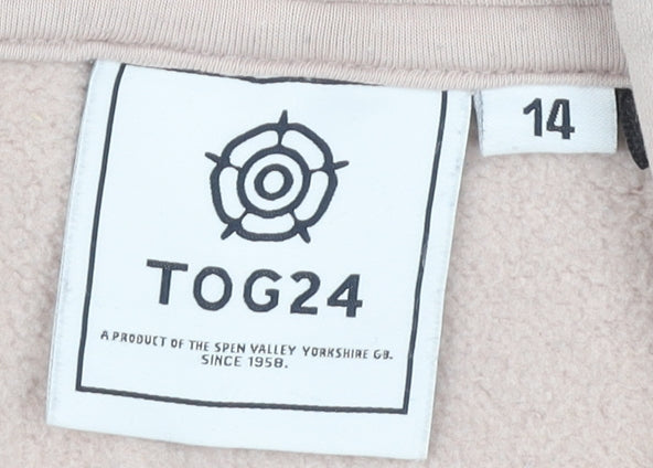 TOG24 Women's Beige Full Zip Hoodie - Size 14
