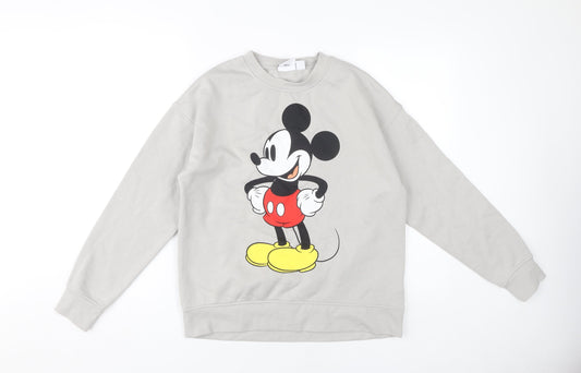 Disney Women’s Grey XS Sweatshirt with Mickey Graphic