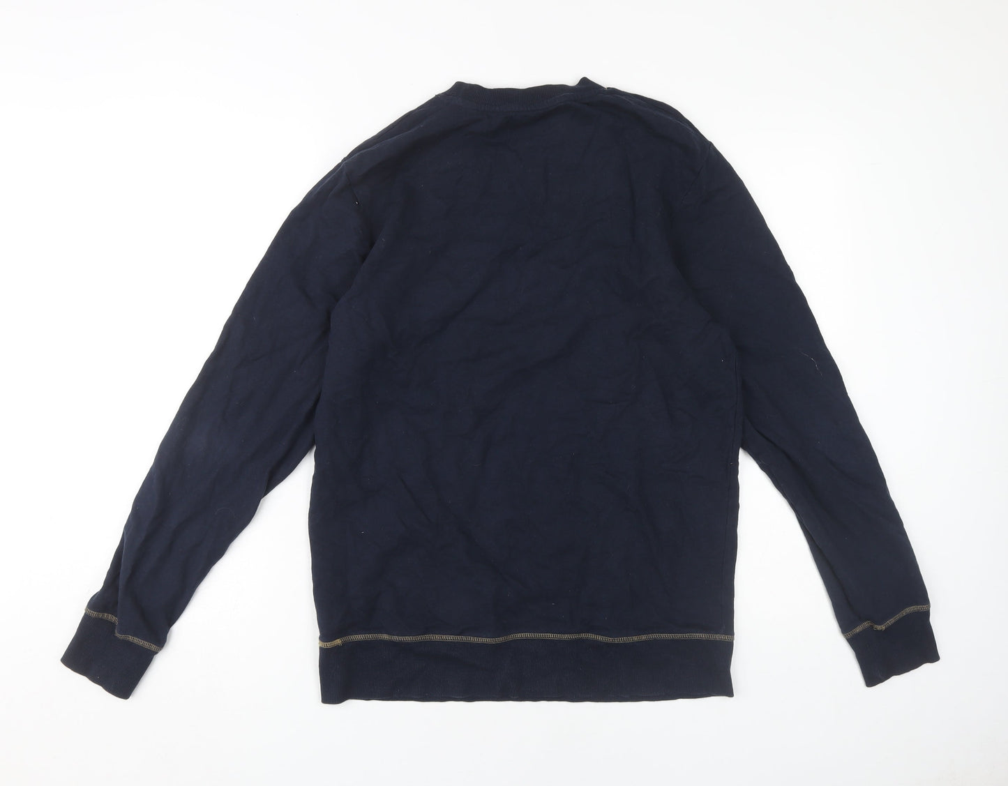 Jack & Jones Men's Blue Long Sleeve Crew Neck T-Shirt