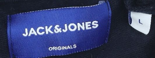 Jack & Jones Men's Blue Long Sleeve Crew Neck T-Shirt