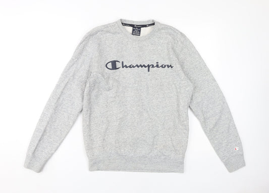 Champion Men's Grey Pullover Sweatshirt, Small