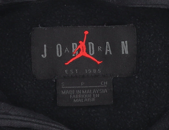 Jordan Men's Black Hoodie, Size S, Pullover with Logo