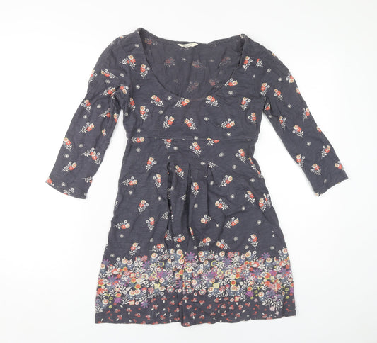 White Stuff Women's Multicoloured Floral Tunic Blouse, Size 8