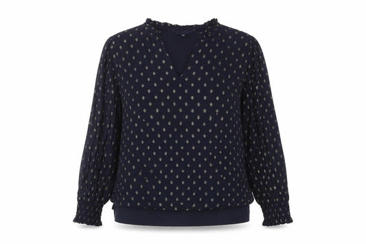 Womens UK Size 14 Crew Clothing Company Blue Viscose Blend Blouse