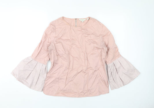 Ted Baker Women's Pink Bell Sleeve Blouse M