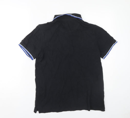 Lyle & Scott Men's Black Polo Shirt Size L