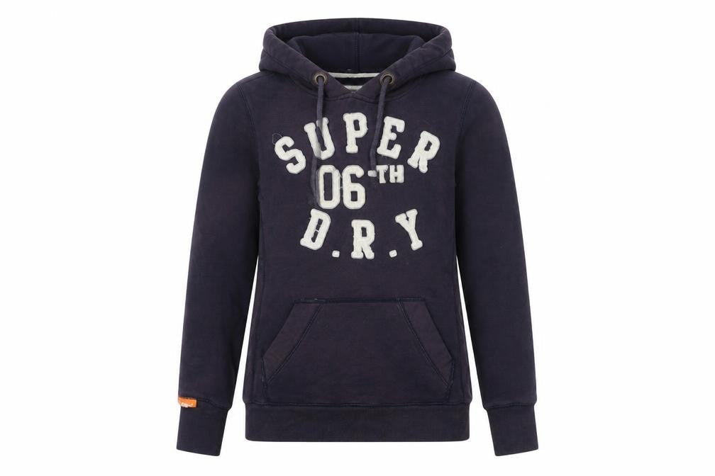 Womens UK S Regular Superdry Purple Pullover Hoodie