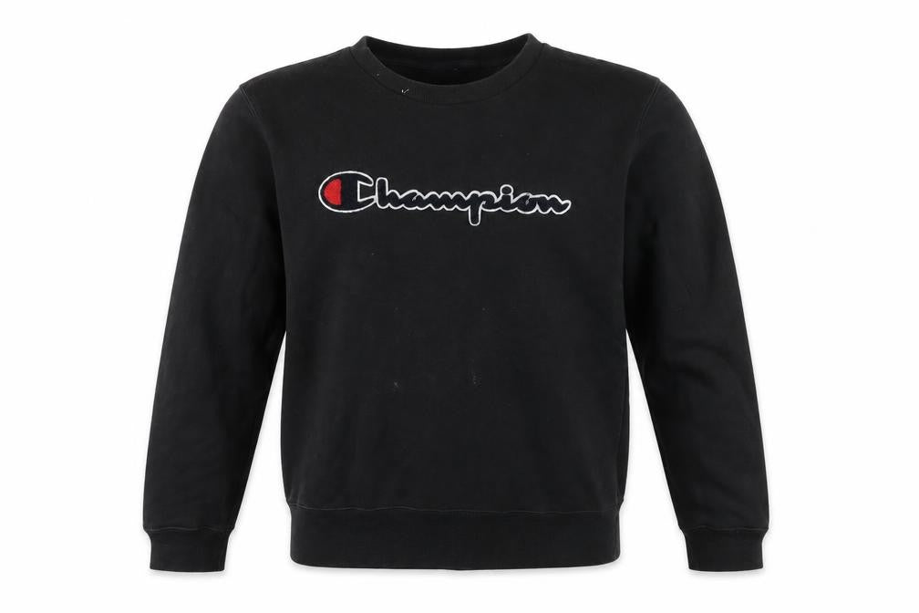 Mens UK M Regular Champion Black Pullover Sweatshirt