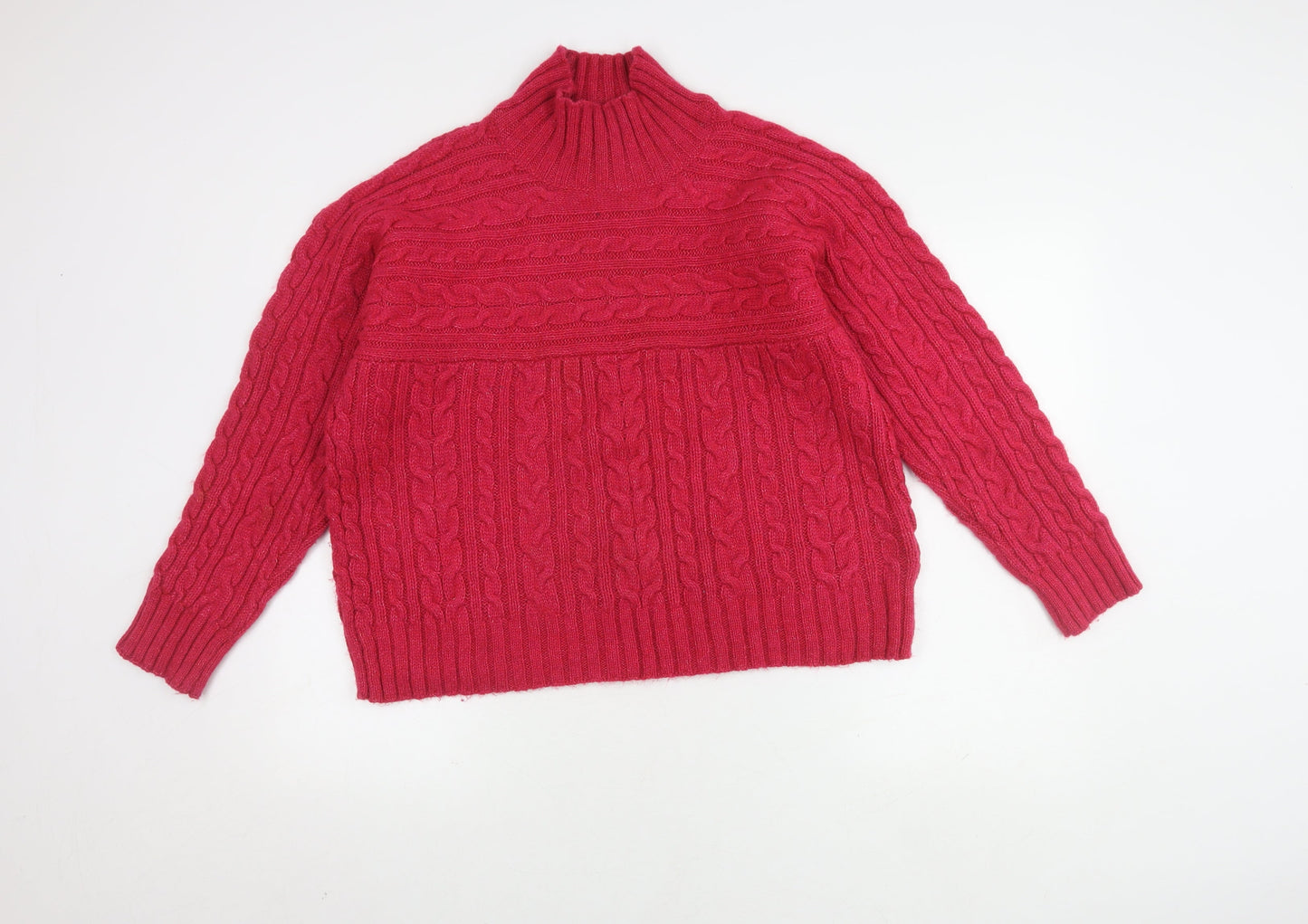 Next Women's Red Roll Neck Jumper M