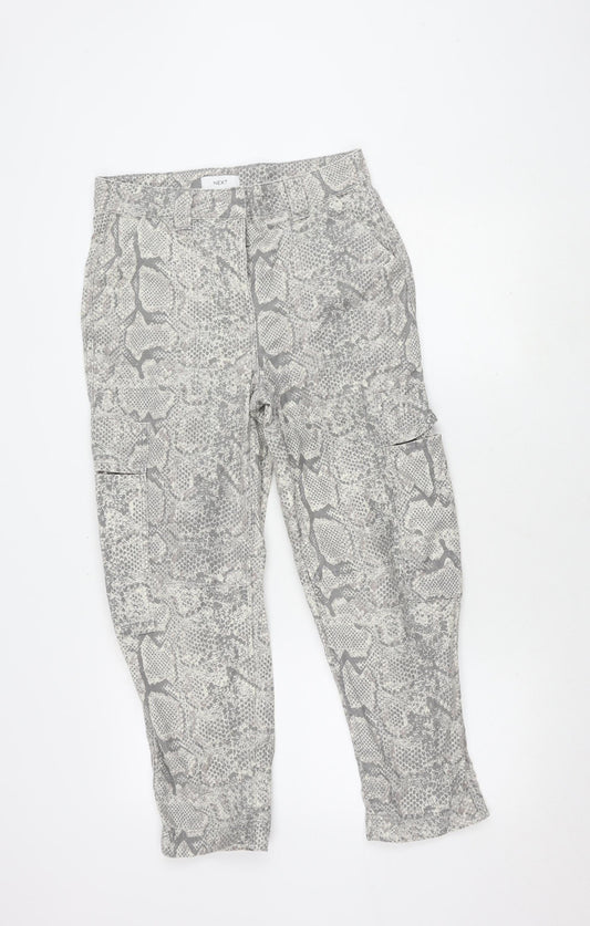 Next Women's Multicoloured Animal Print Trousers Size 8S