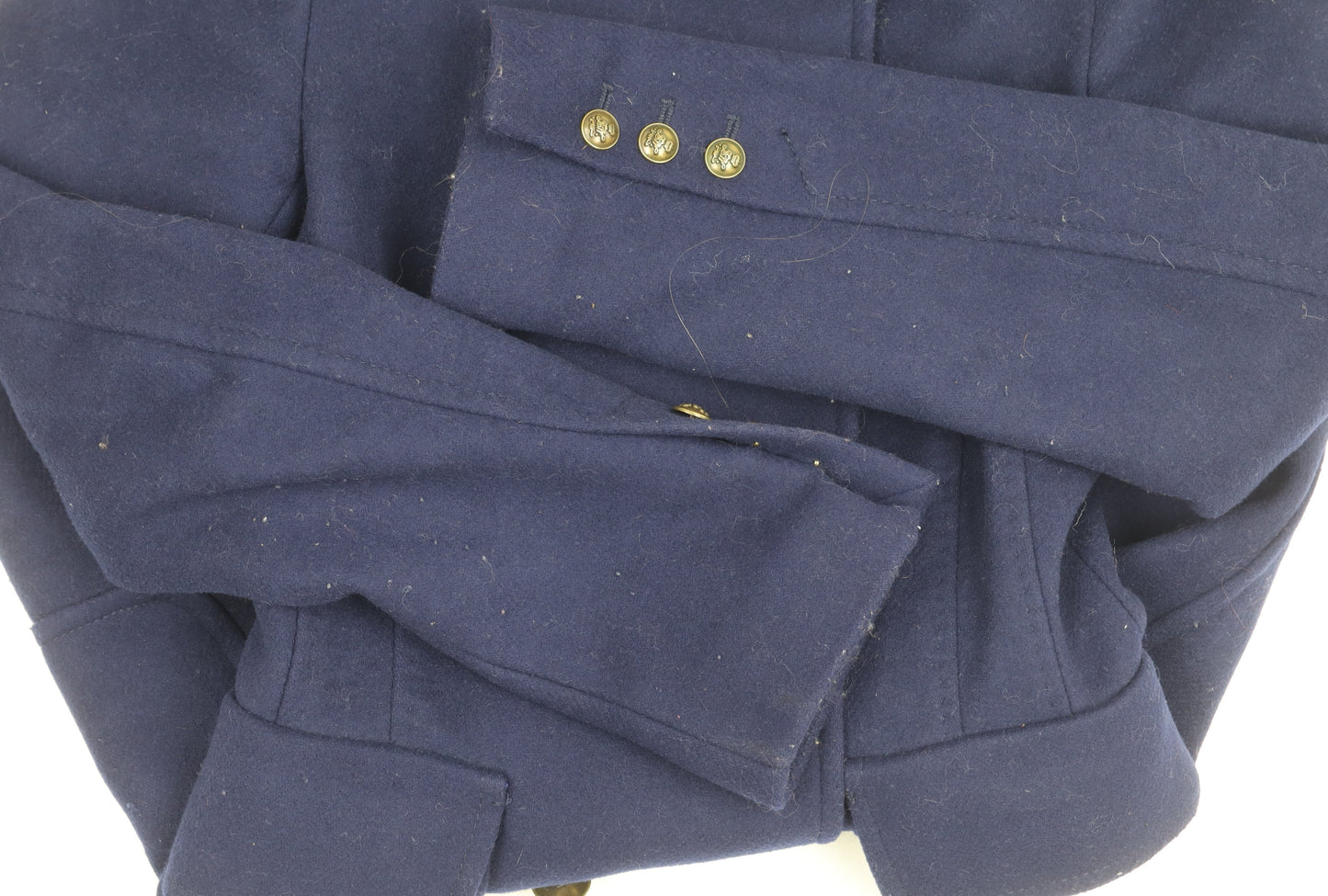 Zara Woman Blue Military Jacket Wool Size S
