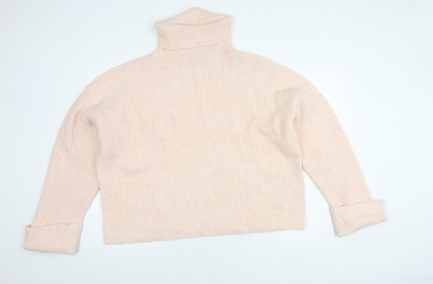 Marks and Spencer Women's Ivory Roll Neck Pullover Jumper XL