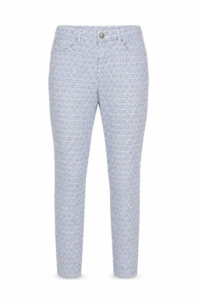 Topshop Women's Blue Geometric Jegging Trousers Size 8