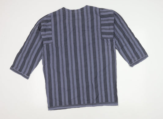 Khaadi Women’s Grey Striped Tunic Blouse Size 12
