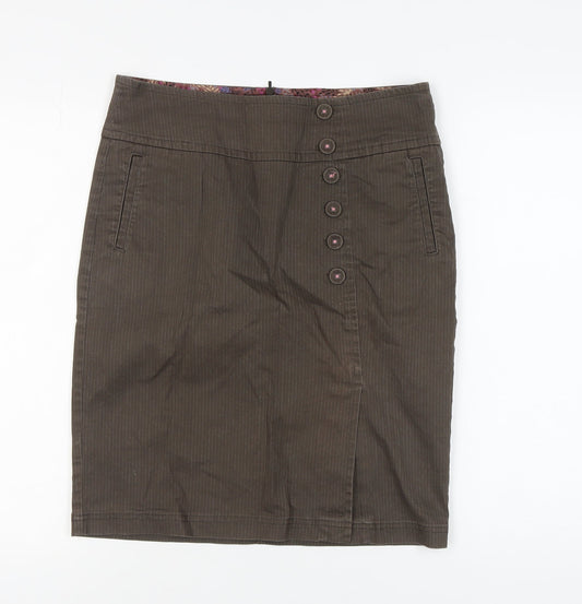 Laura Ashley Women's Brown Pencil Skirt Size 12
