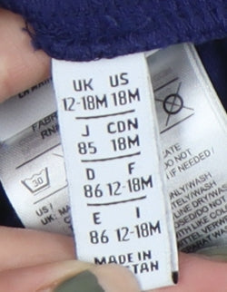 Adidas Blue Unisex 12-18M Cotton Shorts