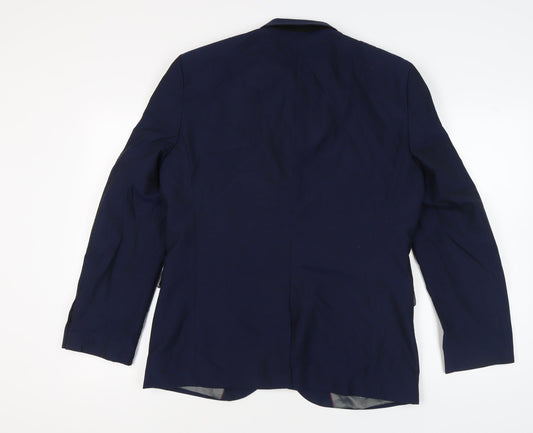 Next Men's Blue Regular Fit Blazer, 42, Autumn/Winter
