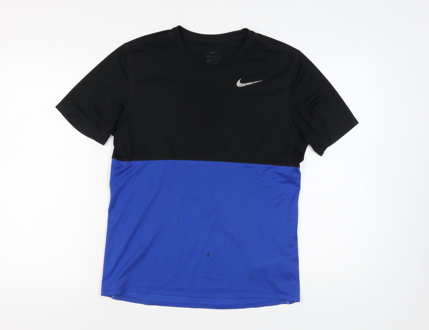 Nike Men's Black & Blue T-Shirt - Size M