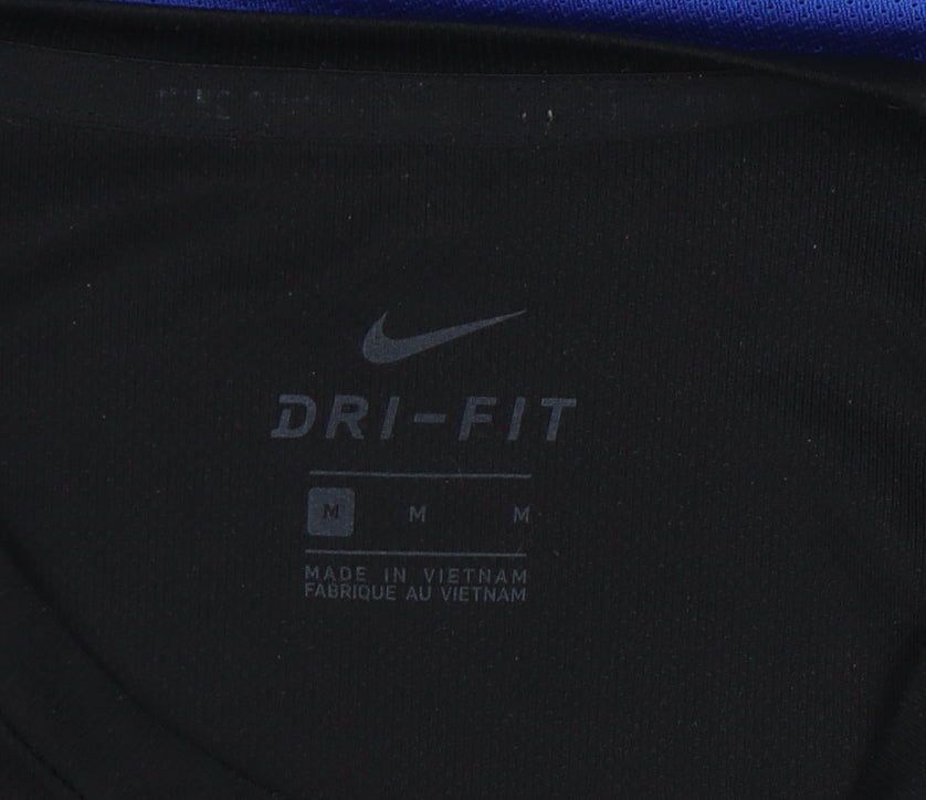 Nike Men's Black & Blue T-Shirt - Size M
