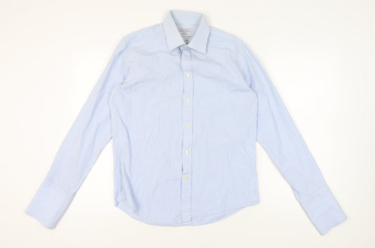 Charles Tyrwhitt Men's Blue Striped Dress Shirt - 16