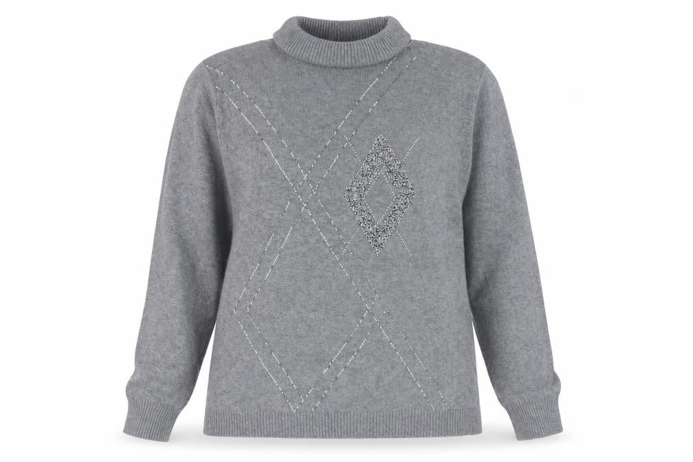 Womens UK XL Classic Cotswold Collections Grey Pullover