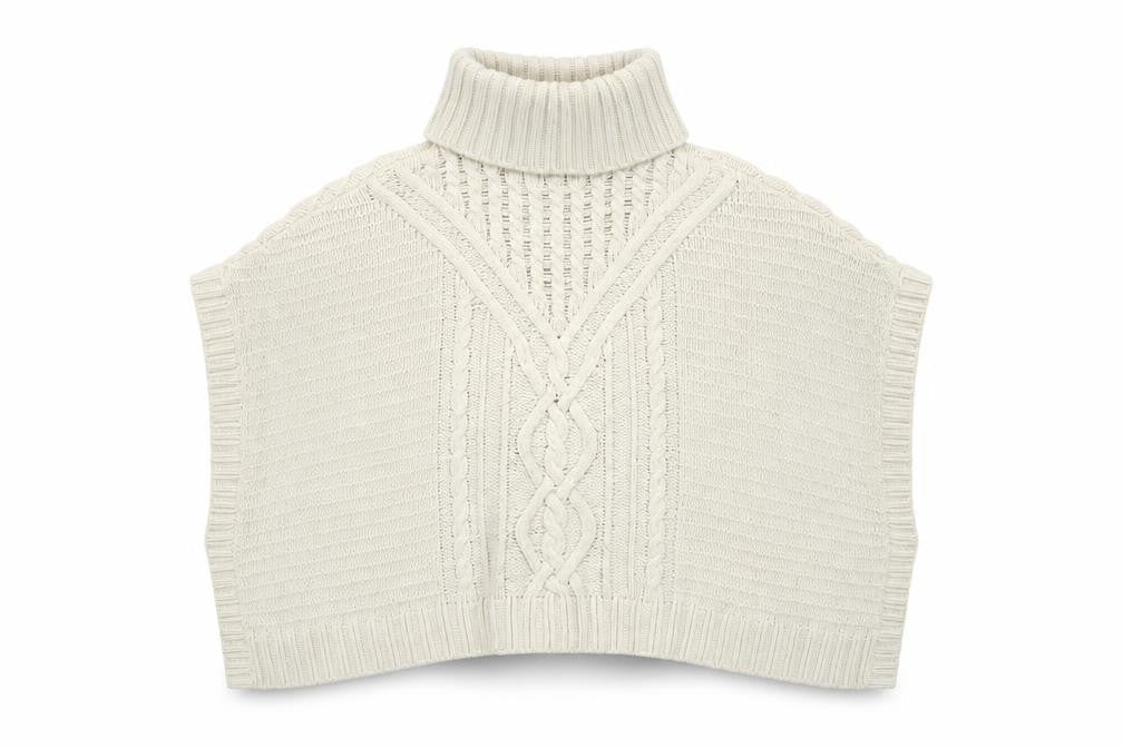 Gap Girls Ivory Cape Knit Sleeveless Jumper, Size S