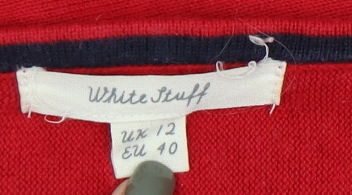 White Stuff Women's Red Pullover Jumper Size 12