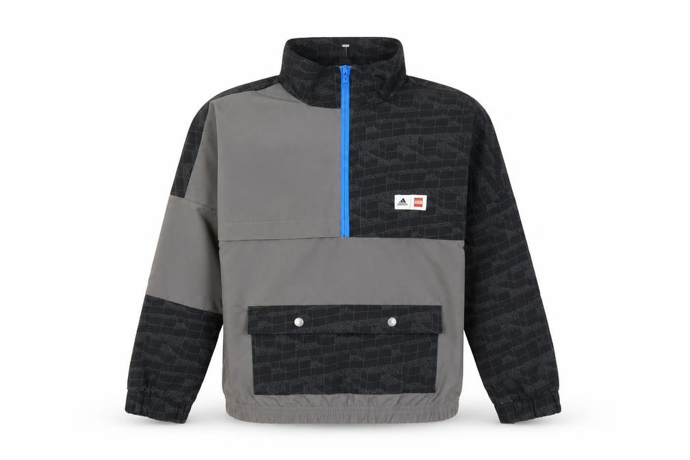 Adidas Boys Black Track Jacket, Geometric, Size 7, Autumn Wear