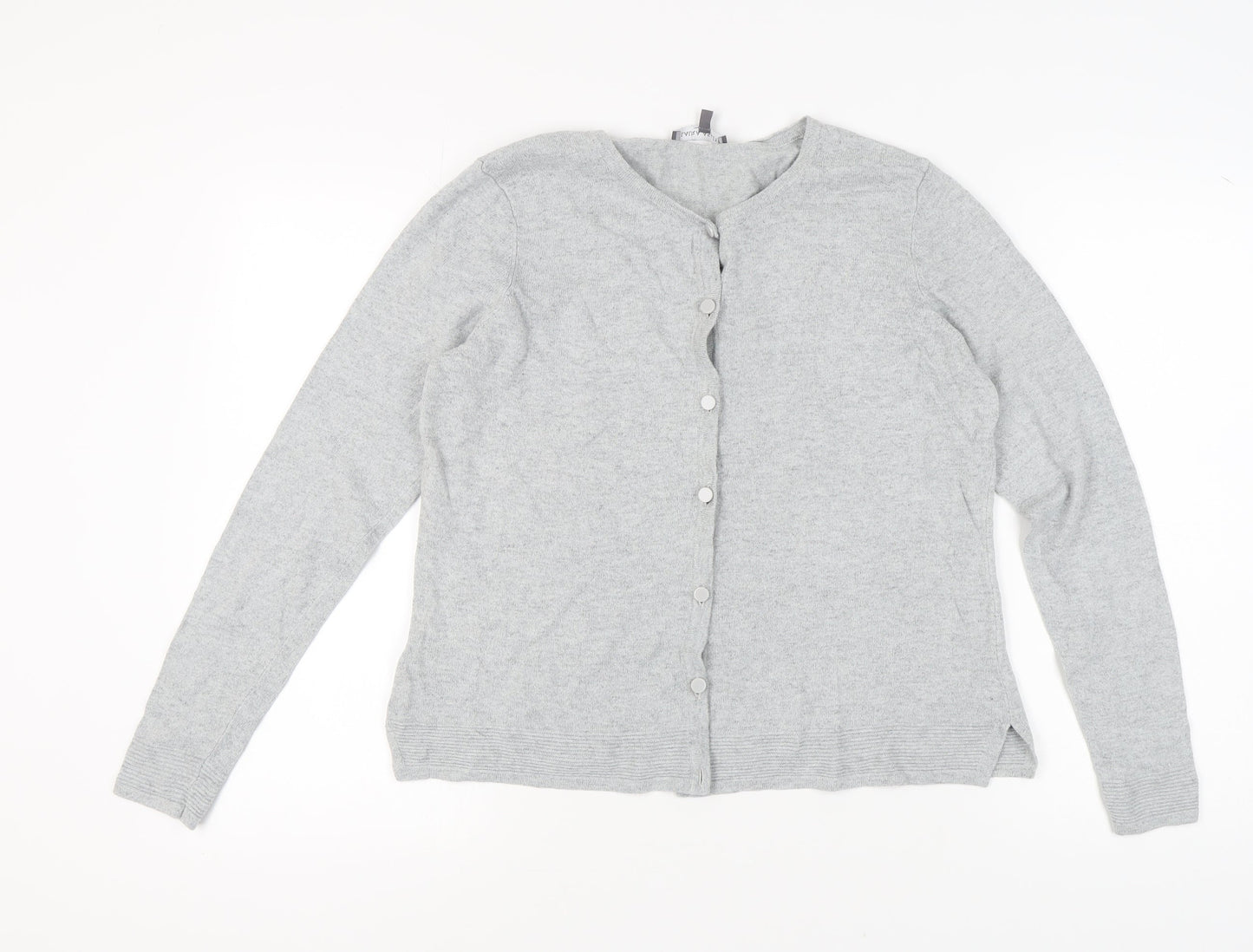 Laura Ashley Women's Grey Cardigan Jumper Size 12