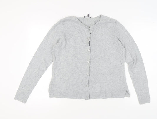 Laura Ashley Women's Grey Cardigan Jumper Size 12