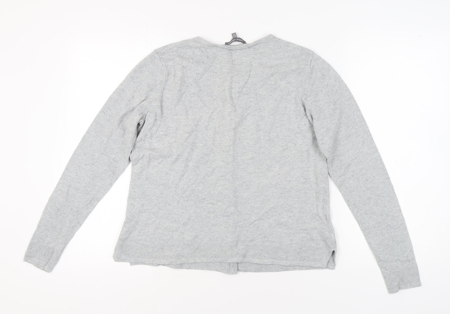 Laura Ashley Women's Grey Cardigan Jumper Size 12