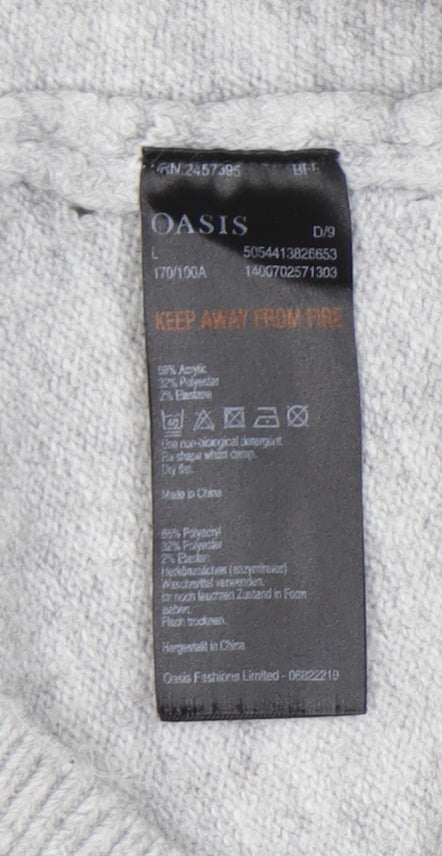 Oasis Women's Grey Pullover Jumper L