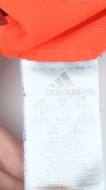 Adidas Women's Orange Gym Racerback Crop Top M