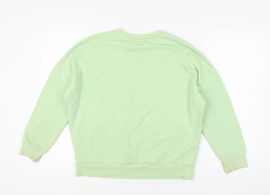 Disney Women’s Green Stitch Sweatshirt M Casual
