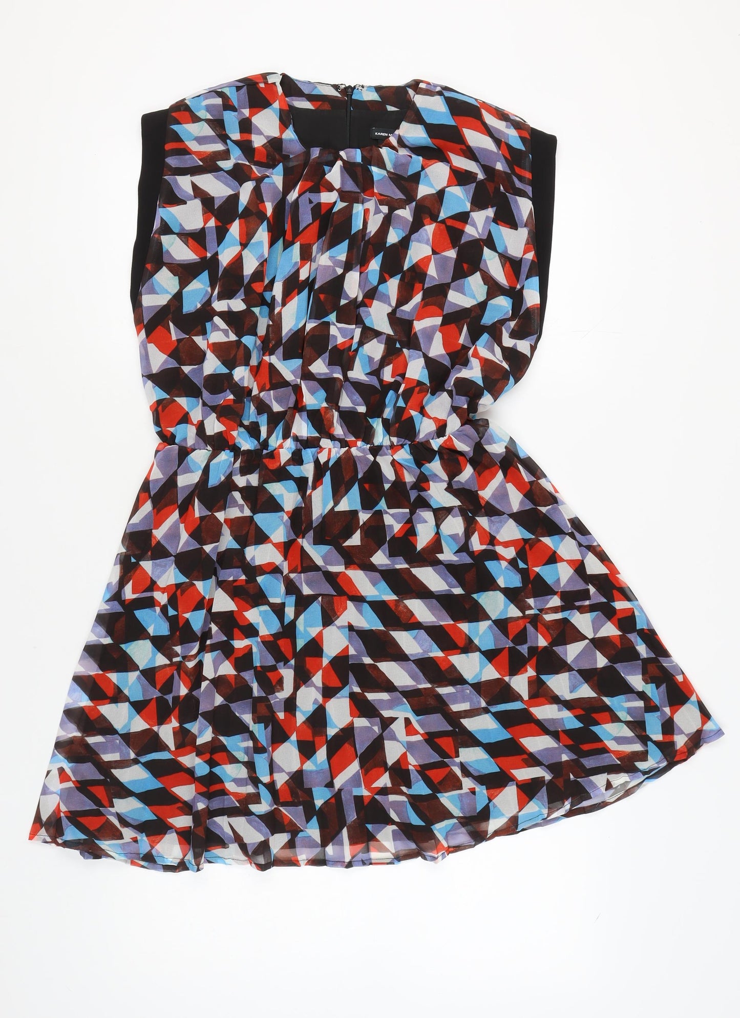 Karen Millen Women Multicoloured Geometric Dress Size 12