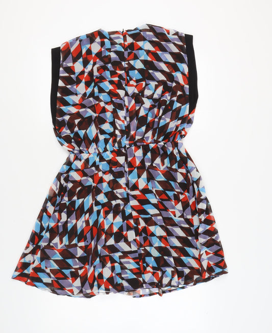 Karen Millen Women Multicoloured Geometric Dress Size 12