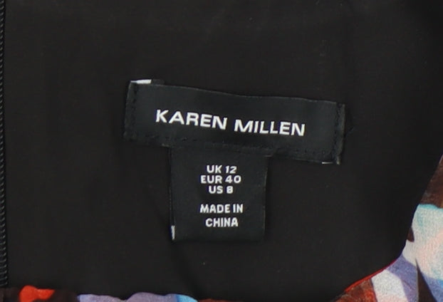 Karen Millen Women Multicoloured Geometric Dress Size 12