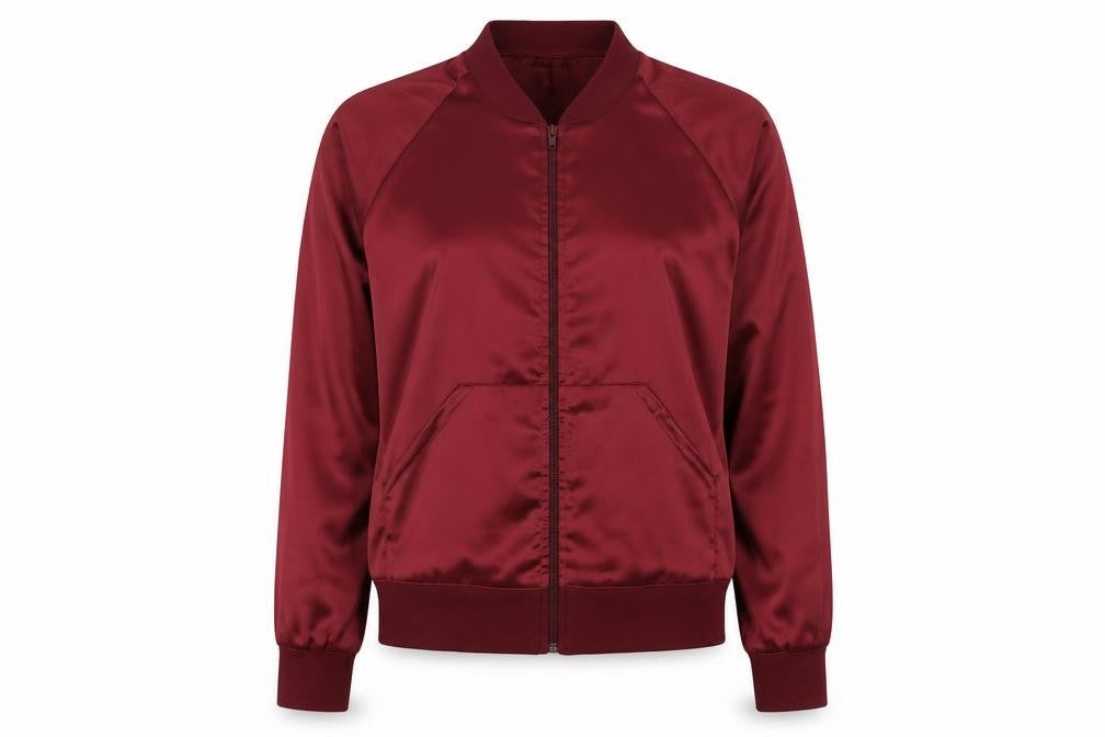 American Apparel Women's Red Bomber Jacket XS