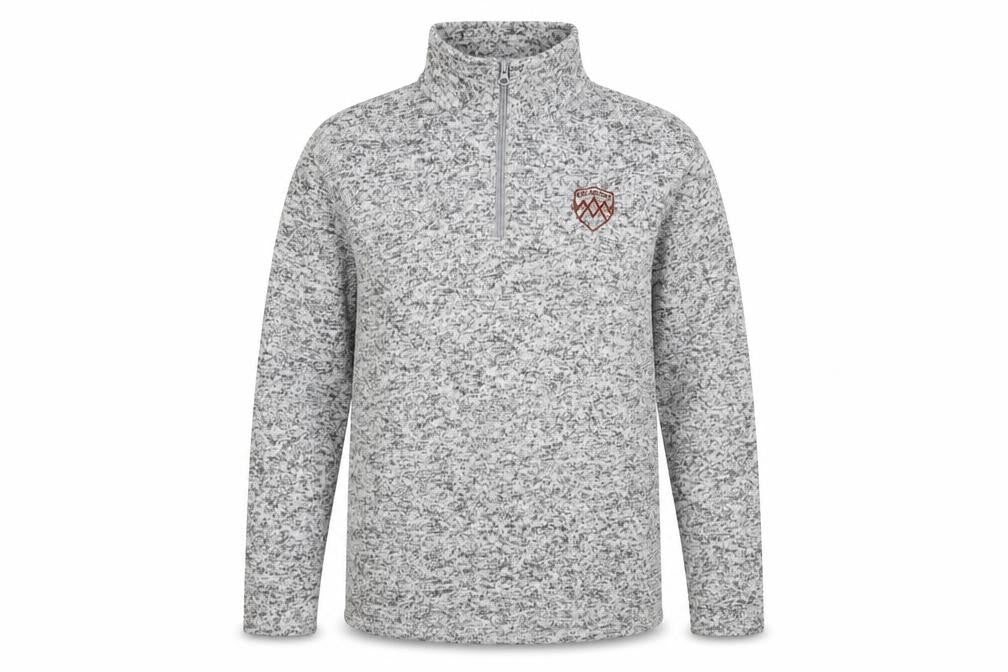 Front view of Atlas for Men Grey 1/4 Zip Sweatshirt - L